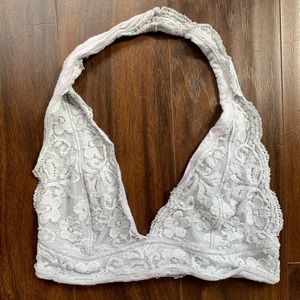 Grey halter bralette